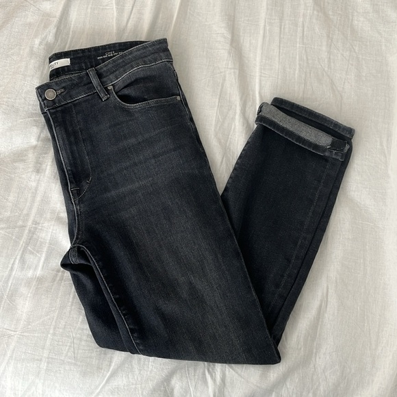 Fidelity Denim Cher High Rise Slim Straight Jean - Size 28, Grey/Washed Black - Picture 2 of 6